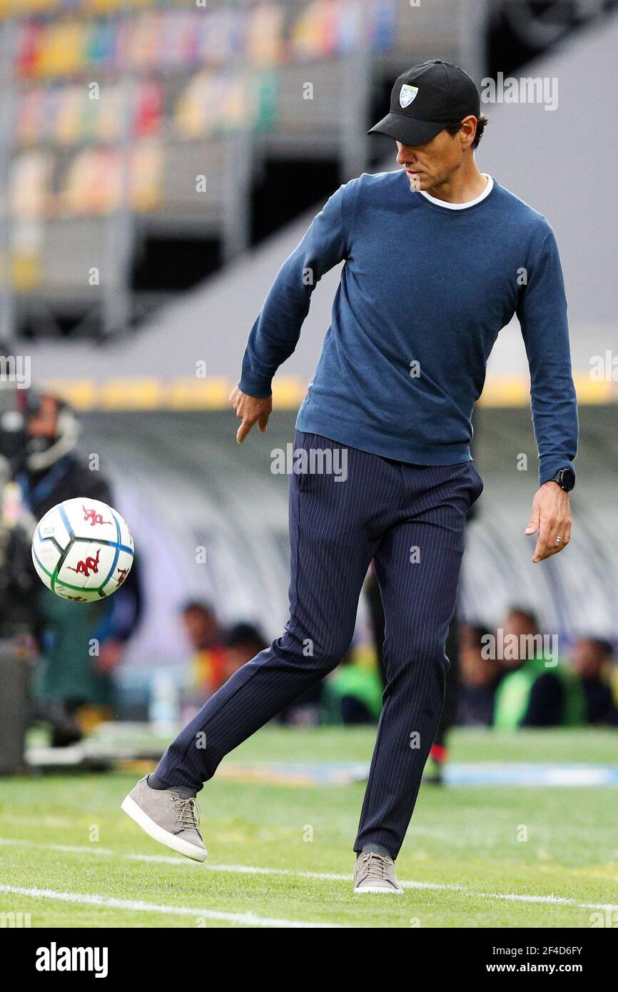 Alessandro Nesta entraîneur en chef de Frosinone pendant le championnat italien, BKT Lega série B match de football entre Frosinone Calcio et US Lecce le 20 mars 2021 au stade Benito Stirpe à Frosinone, Italie - photo Federico Proietti / DPPI Banque D'Images