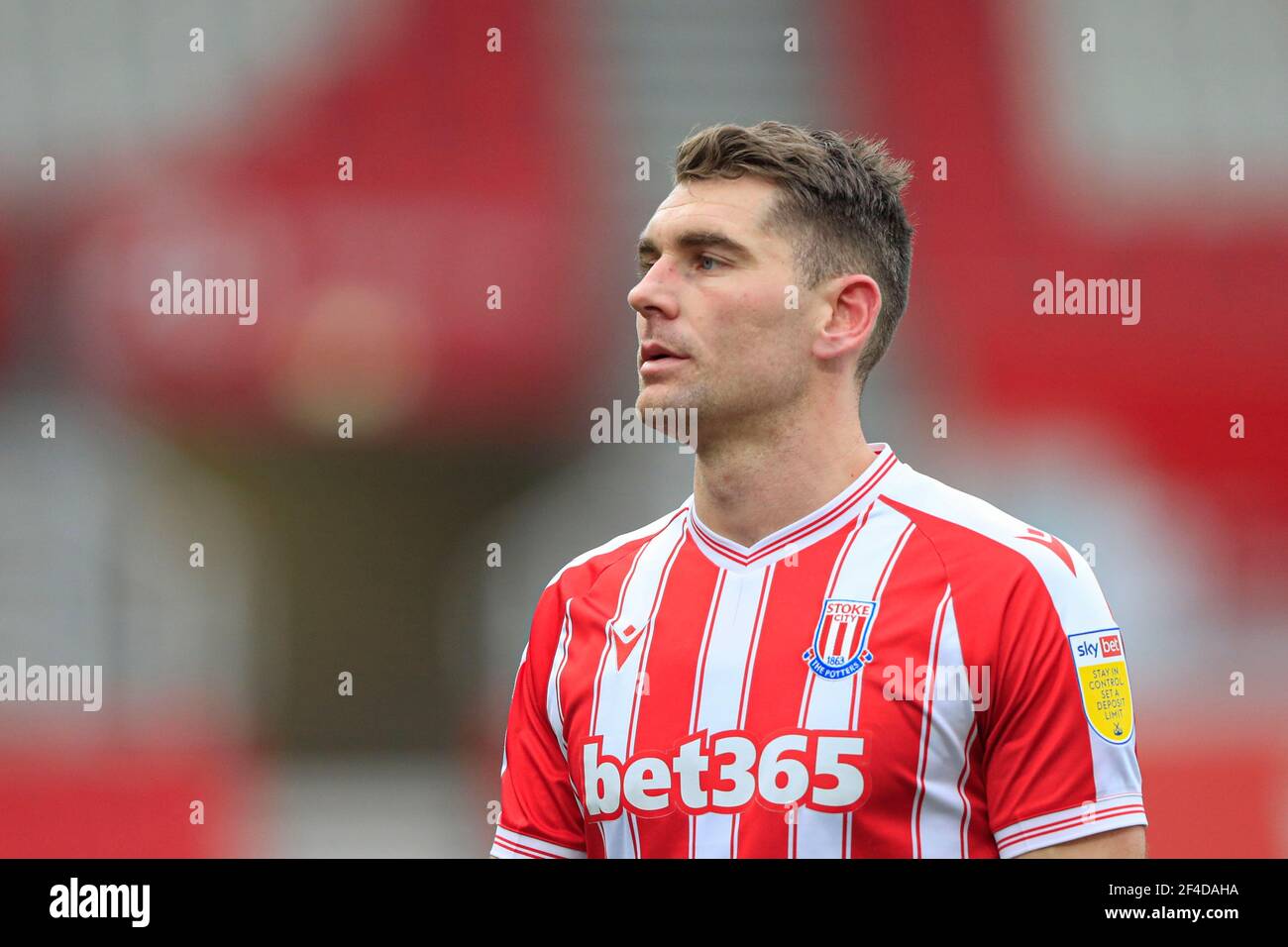 Stoke on Trent, Royaume-Uni. 20 mars 2021. Sam Vokes #9 de Stoke City à Stoke-on-Trent, Royaume-Uni, le 3/20/2021. (Photo de Conor Molloy/News Images/Sipa USA) crédit: SIPA USA/Alay Live News Banque D'Images