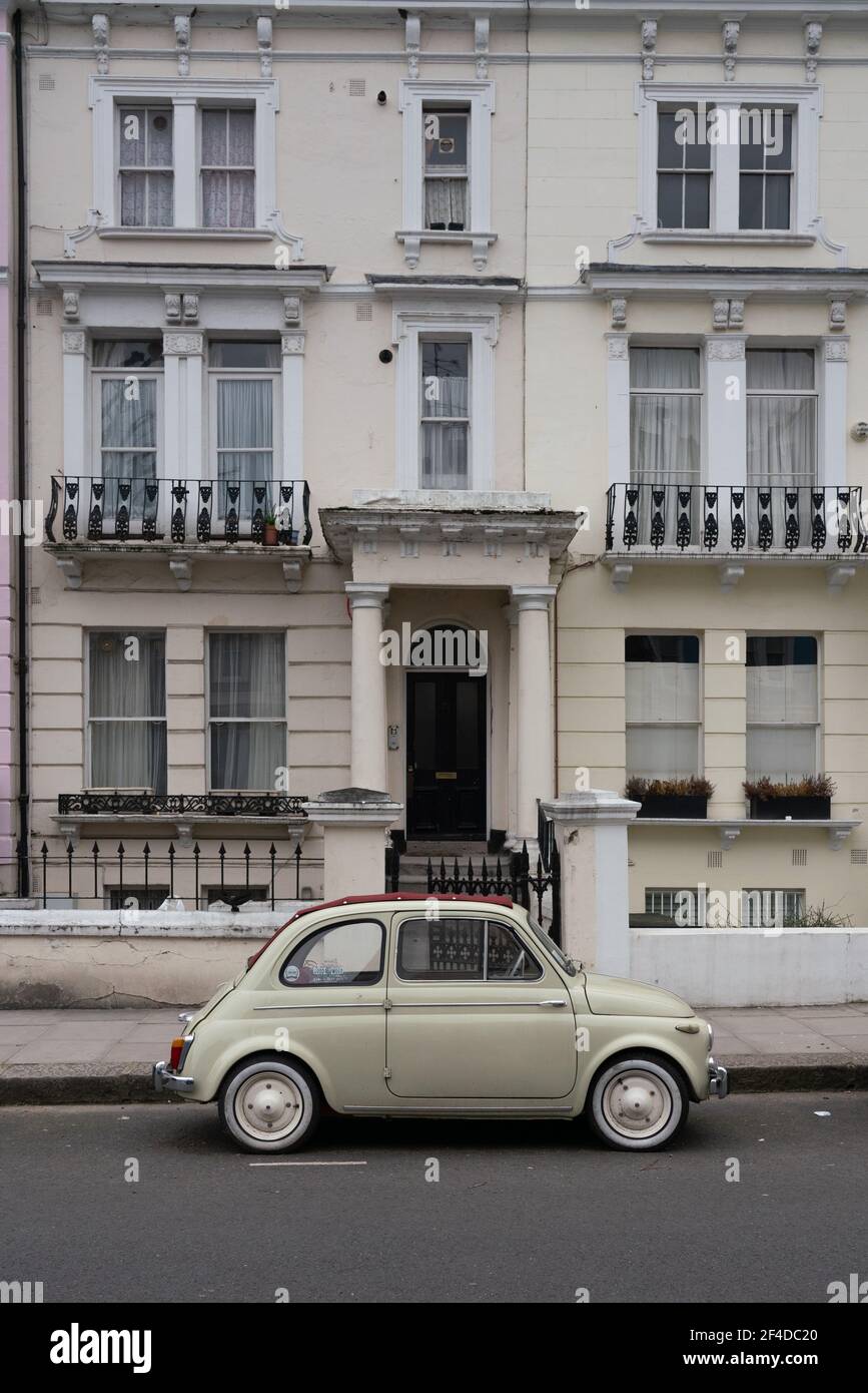 Maison sur croissant Elgin, Notting Hill, Ladbroke Grove Banque D'Images