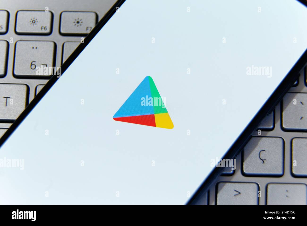 Minas Gerais, Brésil - 20 mars 2021 : écran de l'application Google Play Store Banque D'Images