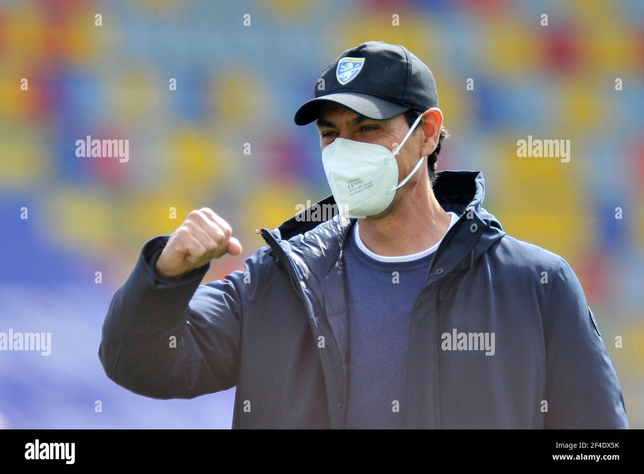 Frosinone, Italie, 20 mars 2021. Alessandro Nesta entraîneur de Frosinone pendant le match de la ligue italienne série B entre Frosinone vs Lecce résultat final 0-3, match joué au stade Benito Stirpe à Frosinone. Credit: Vincenzo Izzo / Alamy Live News Banque D'Images