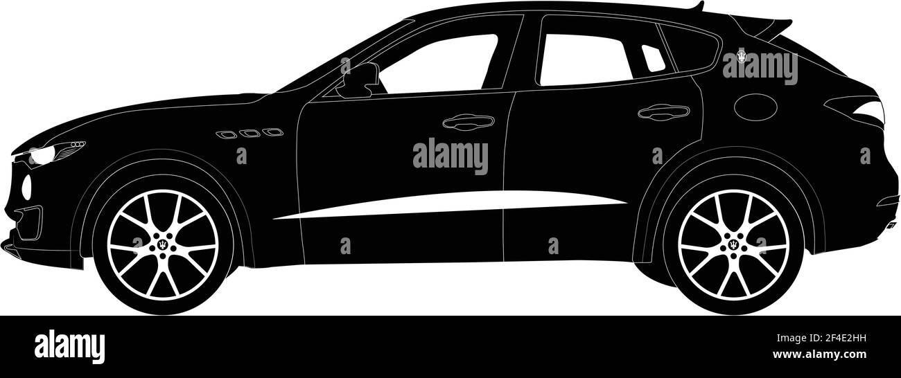 Illustration du vecteur supercar Maserati Levante, EPS 10 Illustration de Vecteur