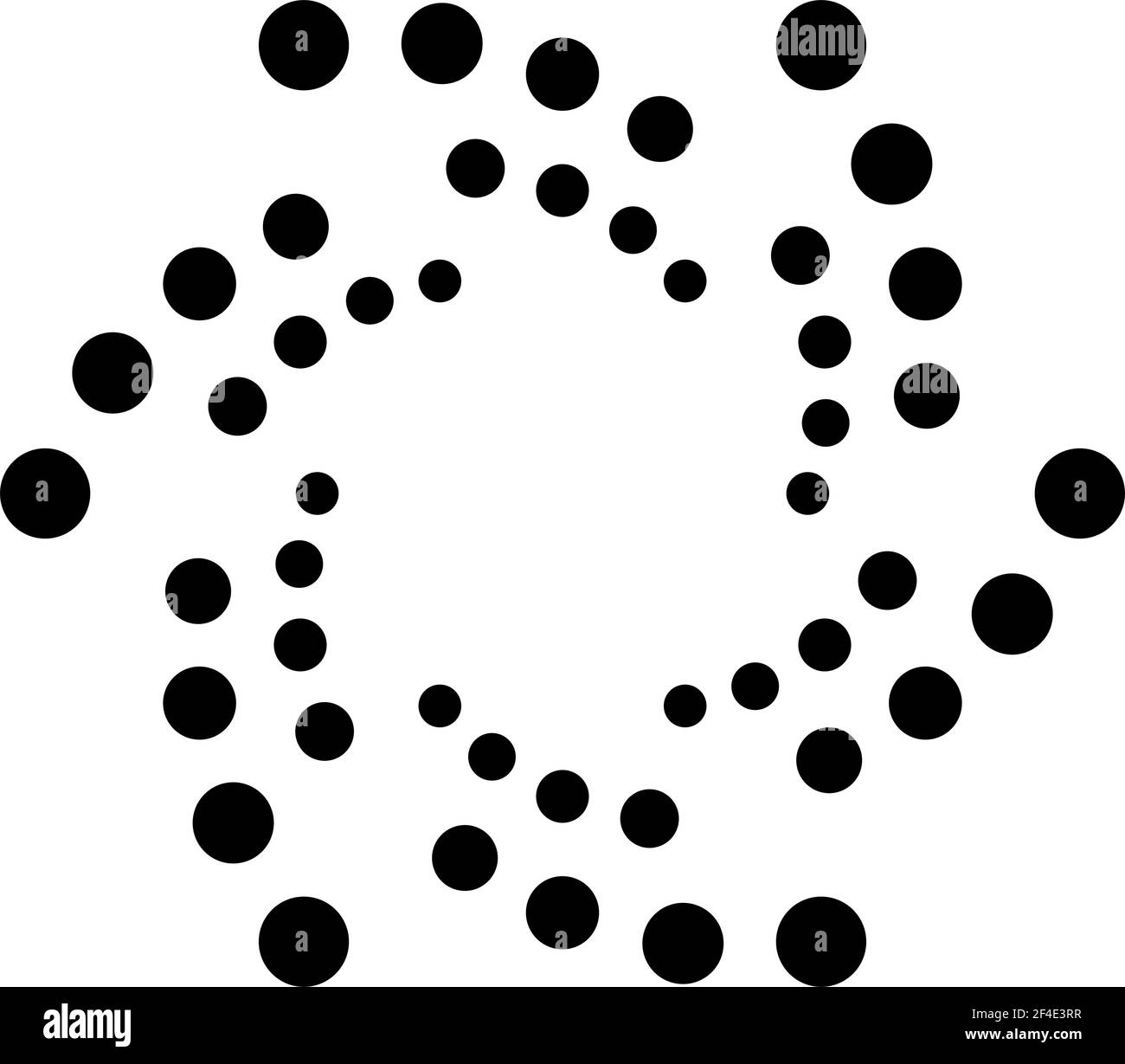 Graphique simple composé de points, de cercles. Motif de style classique en forme de mandala circulaire à pois. Taches, formation de taches – illustrations vectorielles, graphiques clip art Illustration de Vecteur