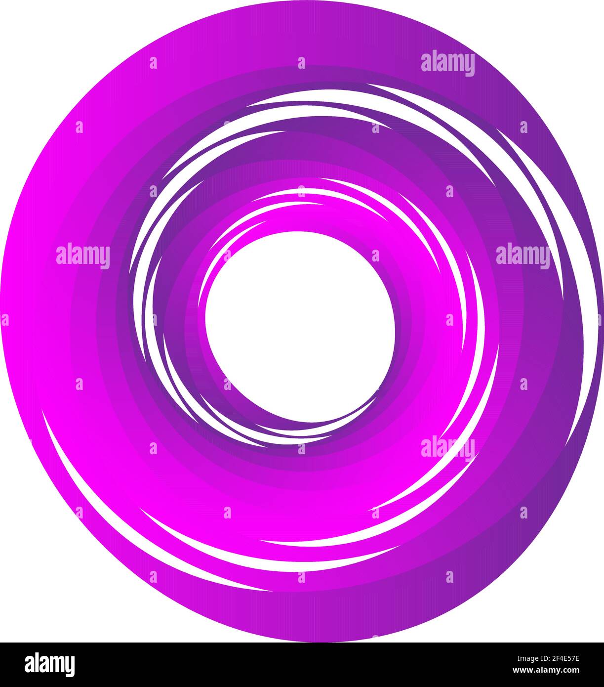 Cercle cyclique, hélice, élément de volute. Forme concentrique avec effet de rotation, de centrifugation et de giration. Illustration du vecteur de torsion, de tourbillon et de tourbillon – S Illustration de Vecteur