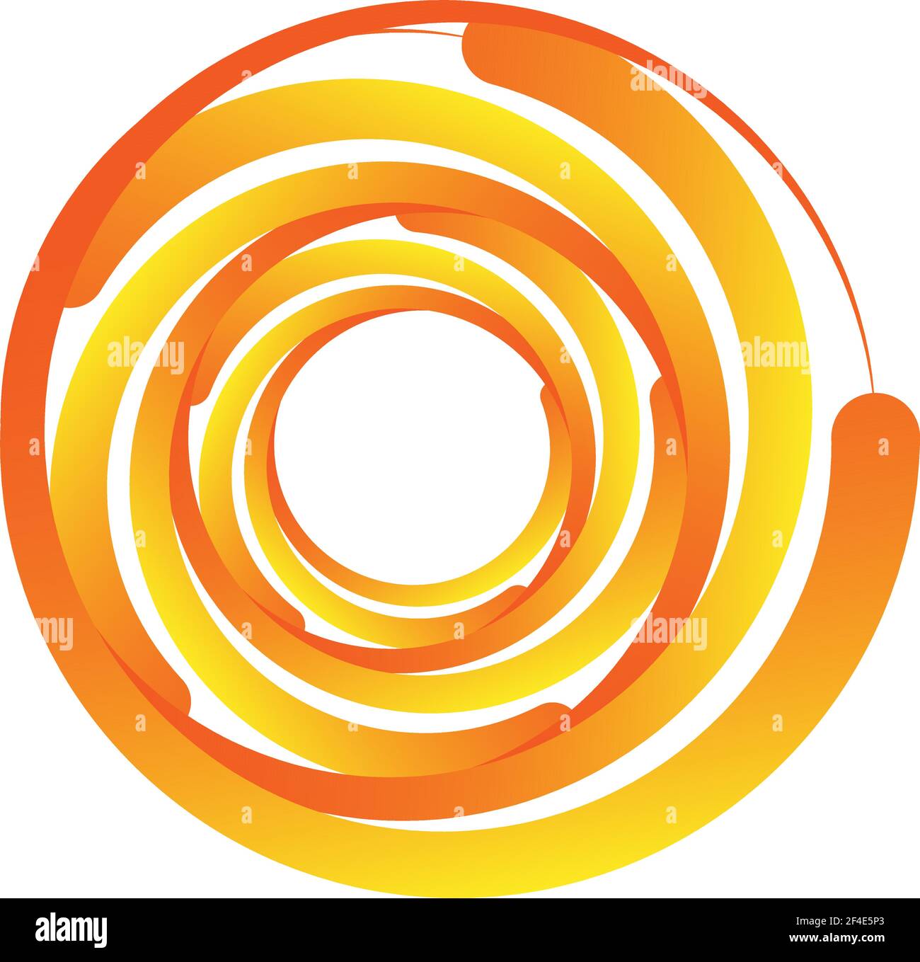 Cercle cyclique, hélice, élément de volute. Forme concentrique avec effet de rotation, de centrifugation et de giration. Illustration du vecteur de torsion, de tourbillon et de tourbillon – S Illustration de Vecteur