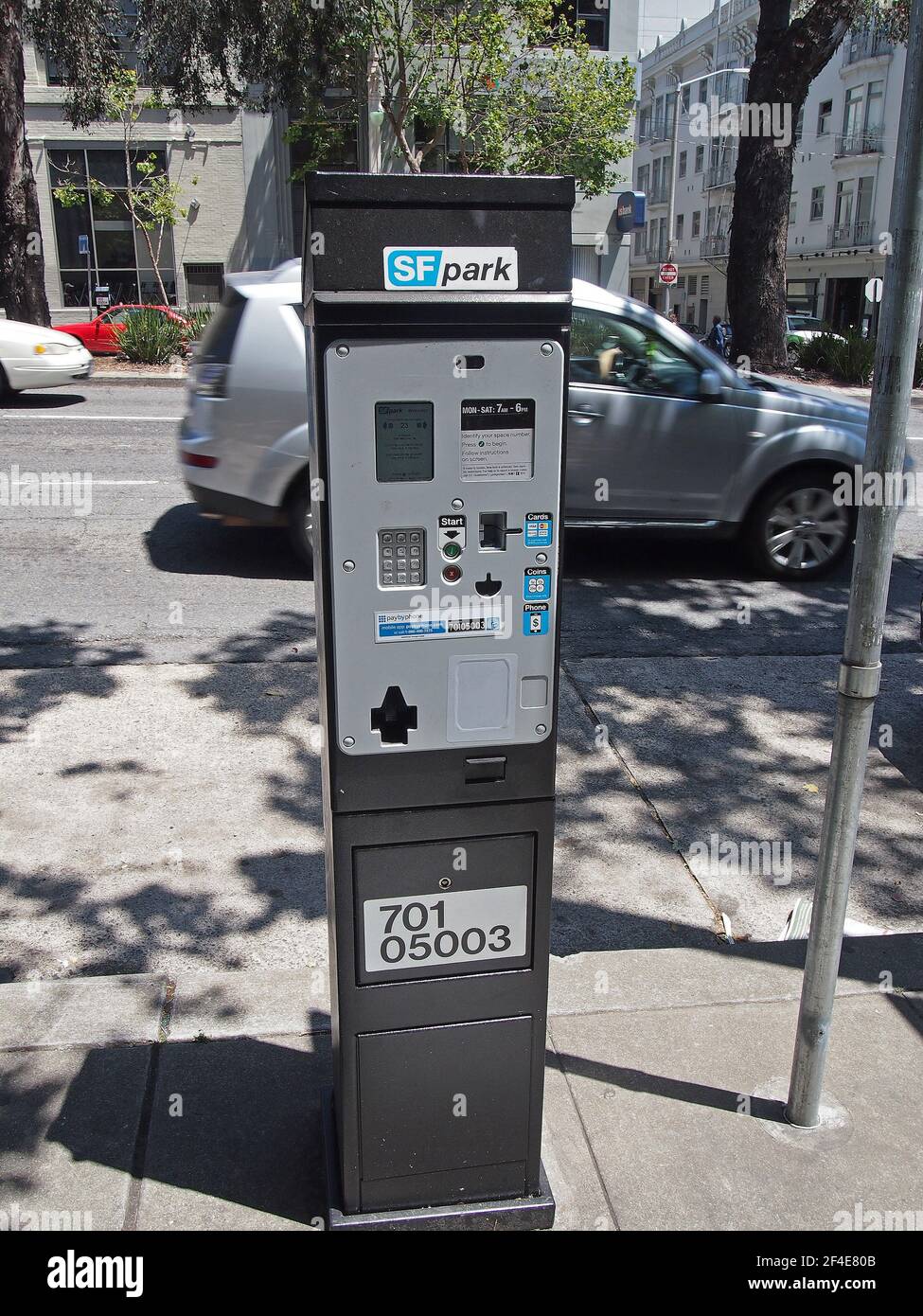 Compteur de paiement pour le parking de SF Park à San Francisco, Californie Banque D'Images