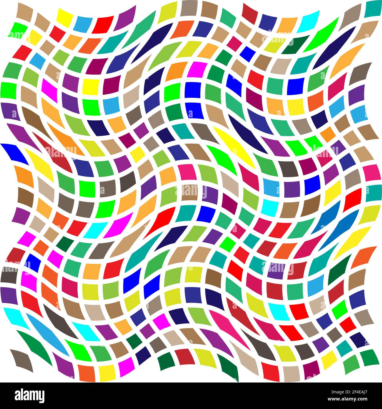 Formes aléatoires organisées en mosaïque, motif de facettes. Élément de conception Vector coloré et vibrant. Illustration du vecteur de concept de mésaventure, de mélange et de nœuds Illustration de Vecteur