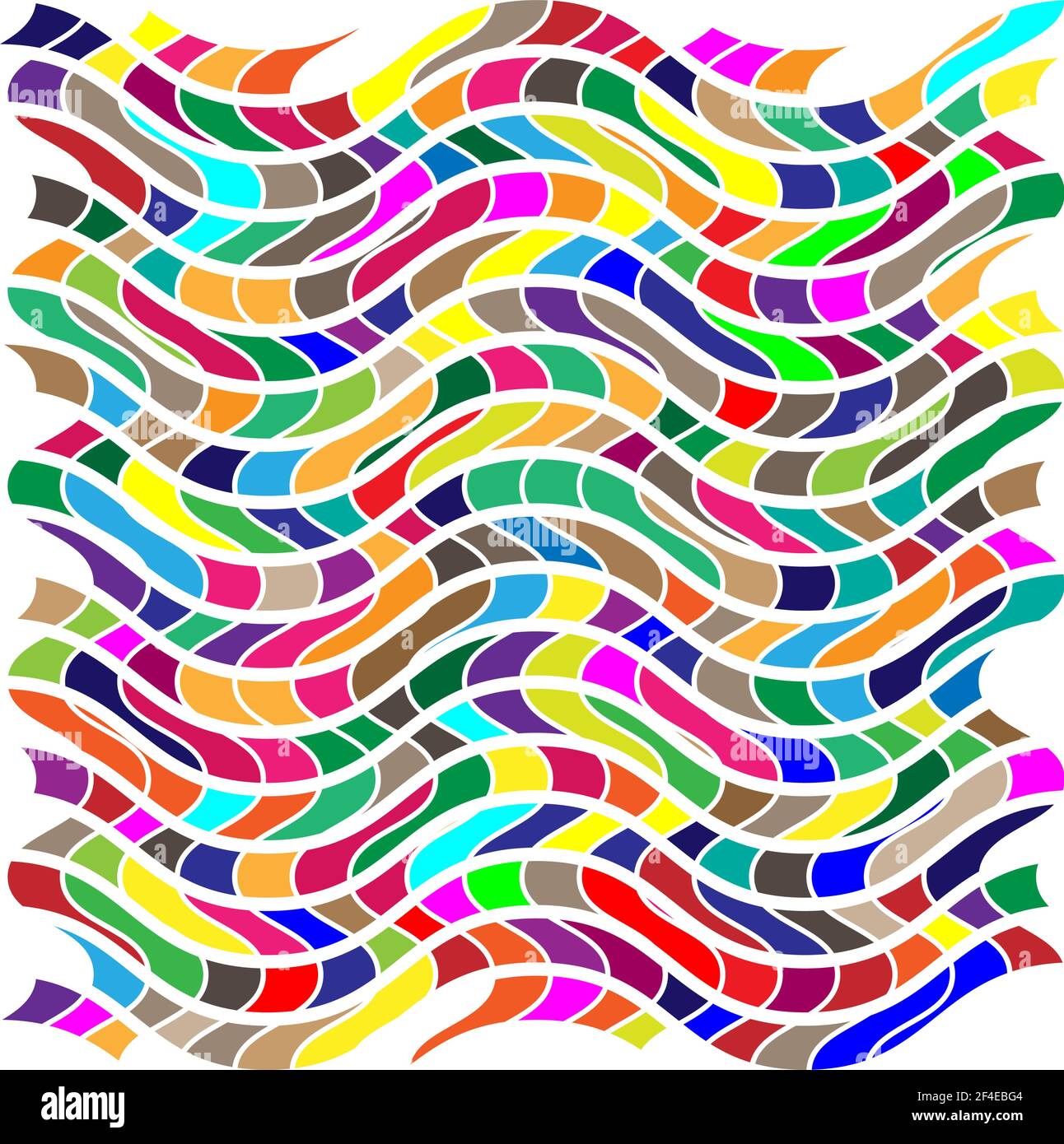 Formes aléatoires organisées en mosaïque, motif de facettes. Élément de conception Vector coloré et vibrant. Illustration du vecteur de concept de mésaventure, de mélange et de nœuds Illustration de Vecteur