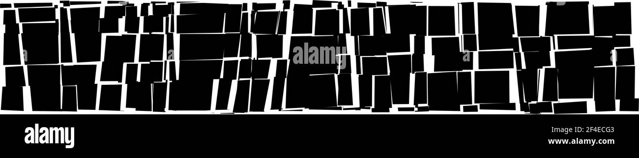 Rectangle géométrique brisé, fracturé ou brisé. Explosion, effet d'explosion. Vitre cassée, panneau Illustration de Vecteur