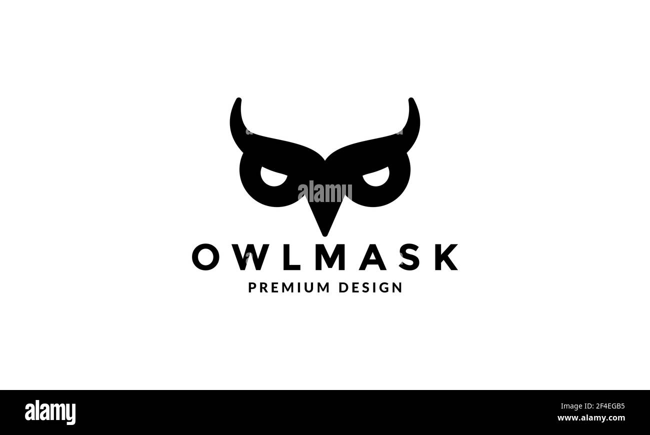 silhouette oeil hibou masque logo vecteur symbole icône dessin illustration Illustration de Vecteur