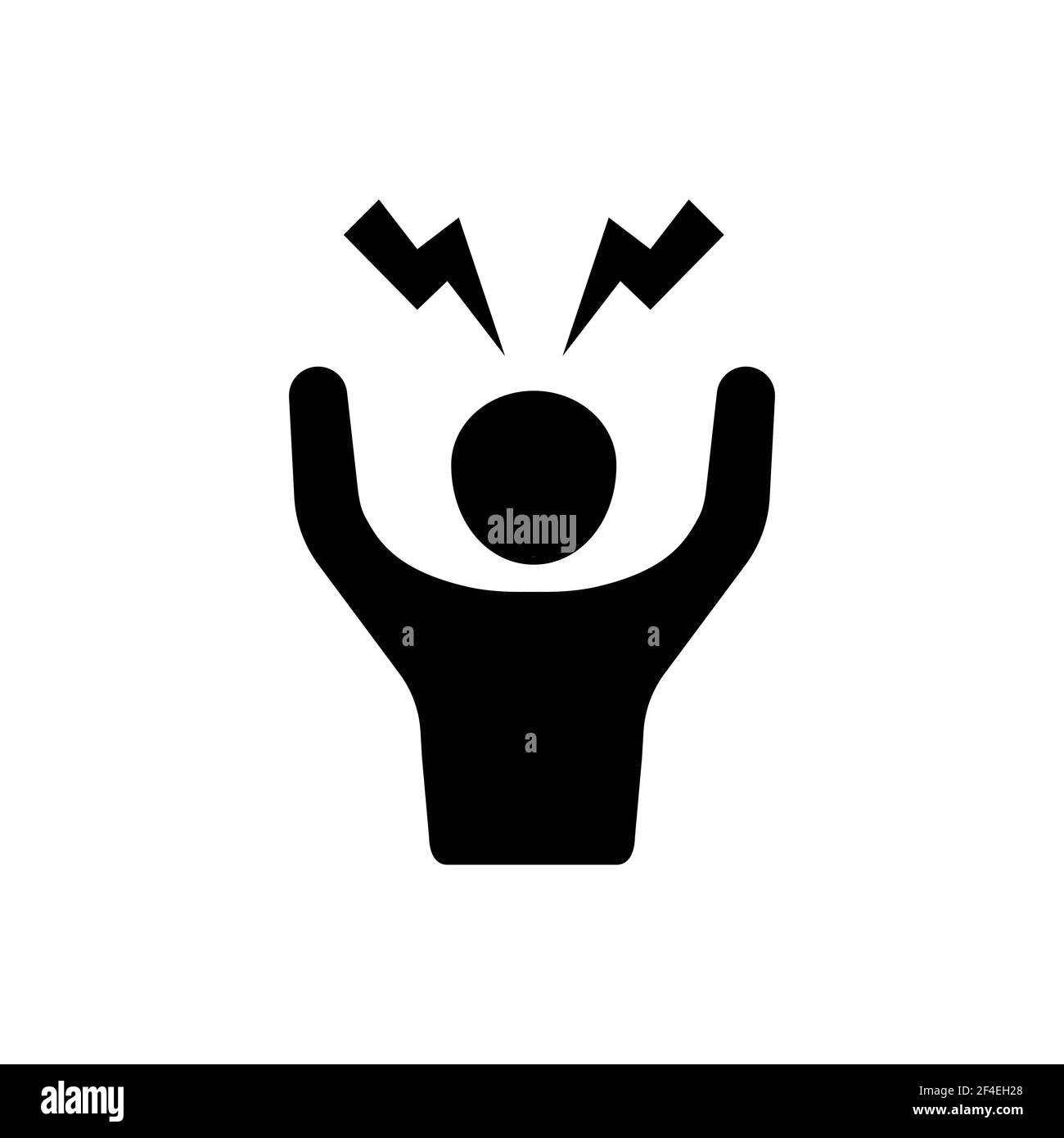 Angry Person, fou, stress icône vecteur pour votre web design, logo, UI. Illustration Illustration de Vecteur