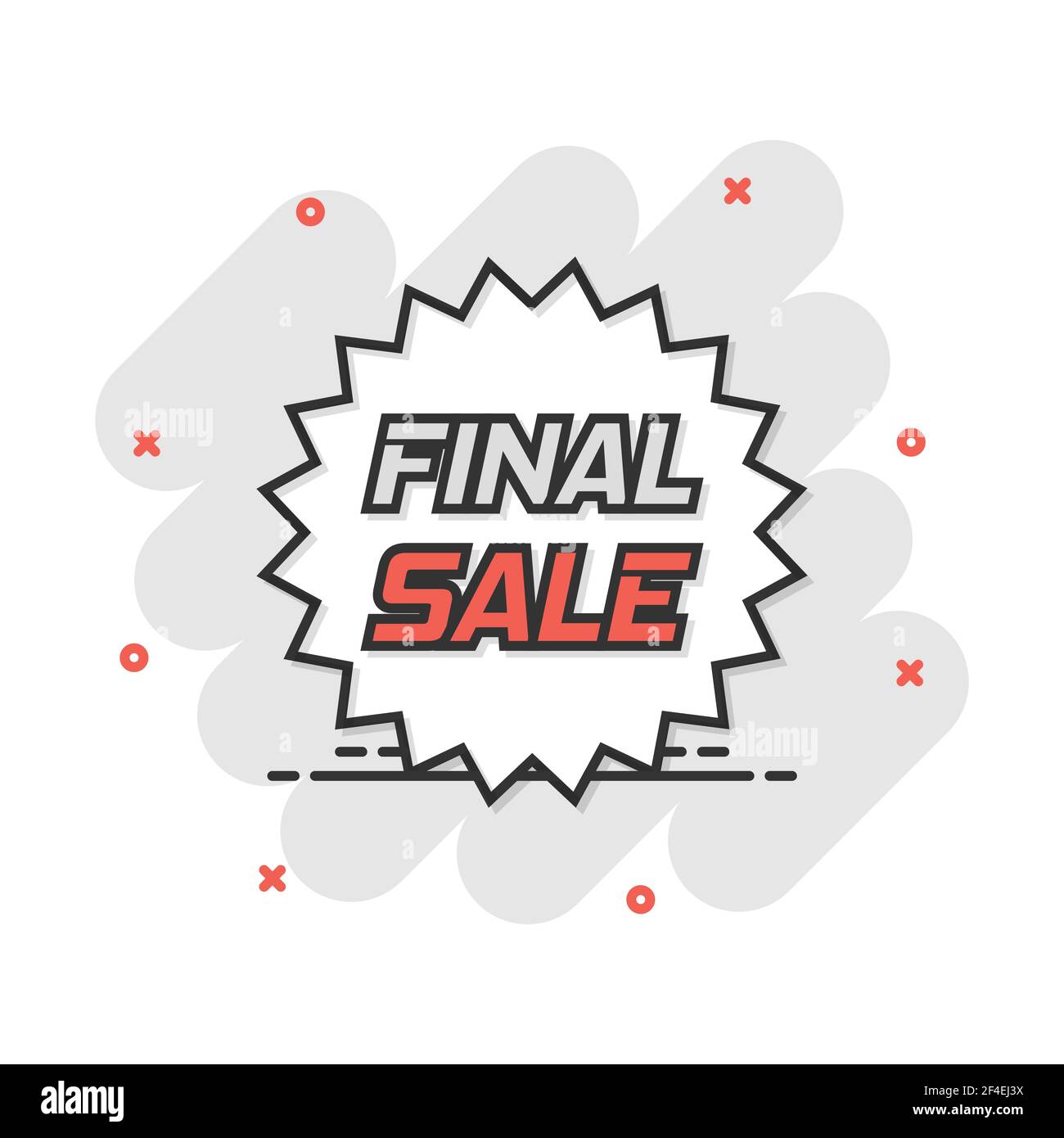 Vector cartoon commode sticker icône dans le style comique. Vente tag illustration pictogramme. Promotion discount vente finale effet splash concept. Illustration de Vecteur