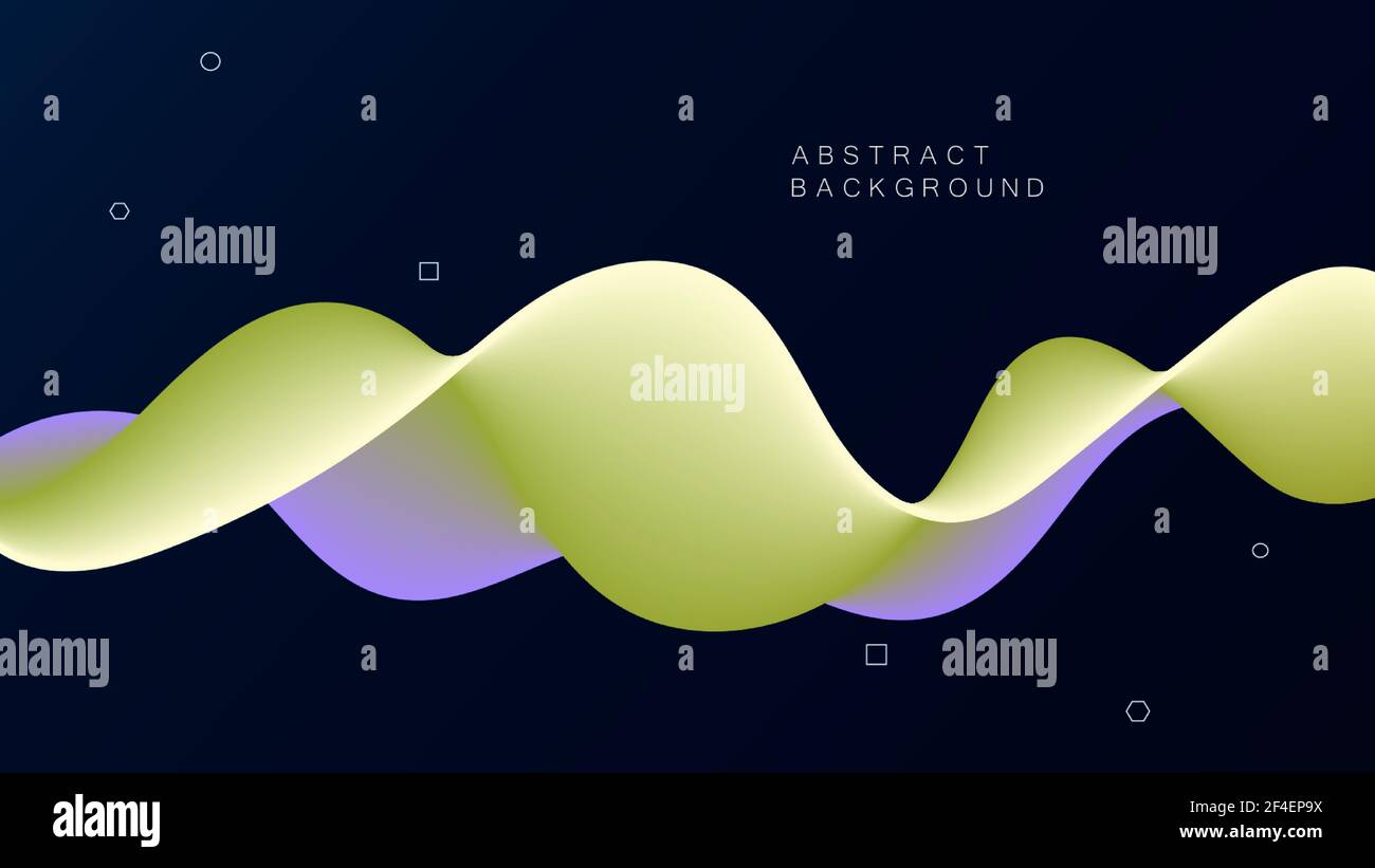 Effet dynamique. Couleur de l'onde abstraite. Modèle de conception. Illustration de Vecteur