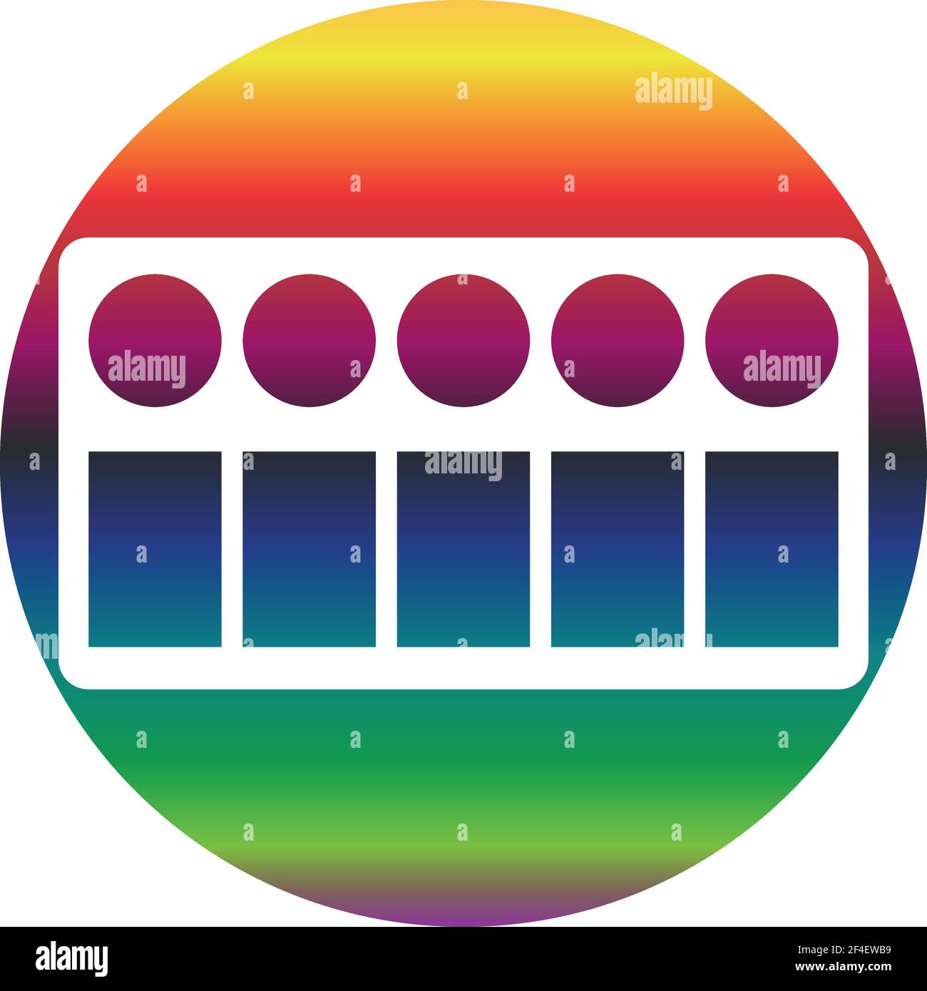 Icône de palette de couleurs d'un ensemble. Vecteur de gradient arc-en-ciel EPS 10 Illustration de Vecteur