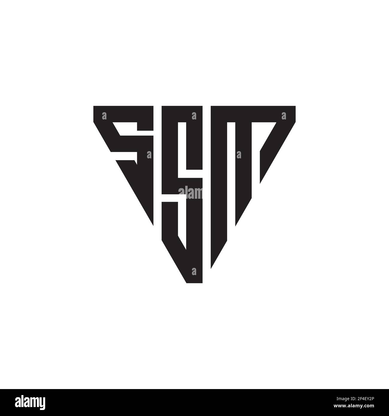 Concept de triangle de logo de lettre SSM. Illustration vectorielle. Illustration de Vecteur