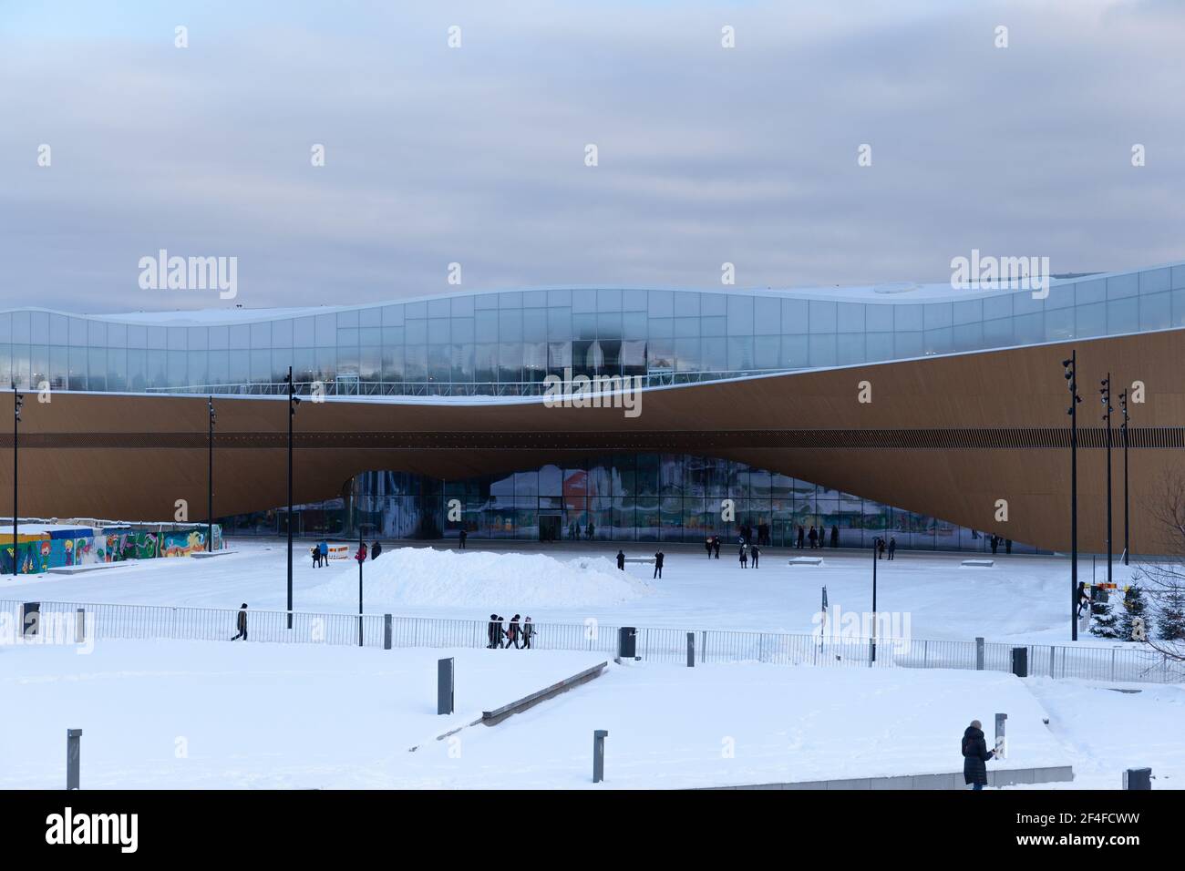 Helsinki, Finlande - 19 janvier 2019 : Helsinki Central Library Oodi in wnter Banque D'Images