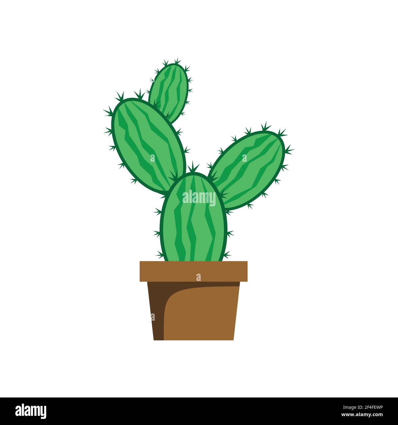 Cactus icon illustration sur fond blanc. les plantes en pot de fleurs. logo template prêt à l'emploi. vector eps10 Illustration de Vecteur