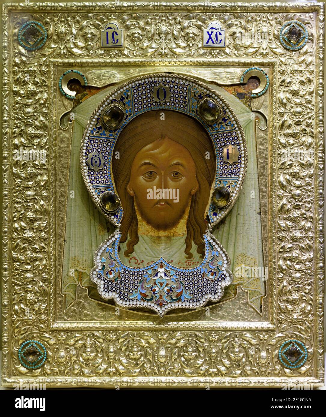 Icône de joaillier créée par la maison de bijoux House of Faberge, à  Saint-Pétersbourg, dans l'Empire russe Photo Stock - Alamy