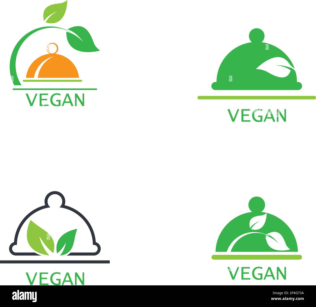 Symbole vectoriel de modèle de logo alimentaire vegan Illustration de Vecteur