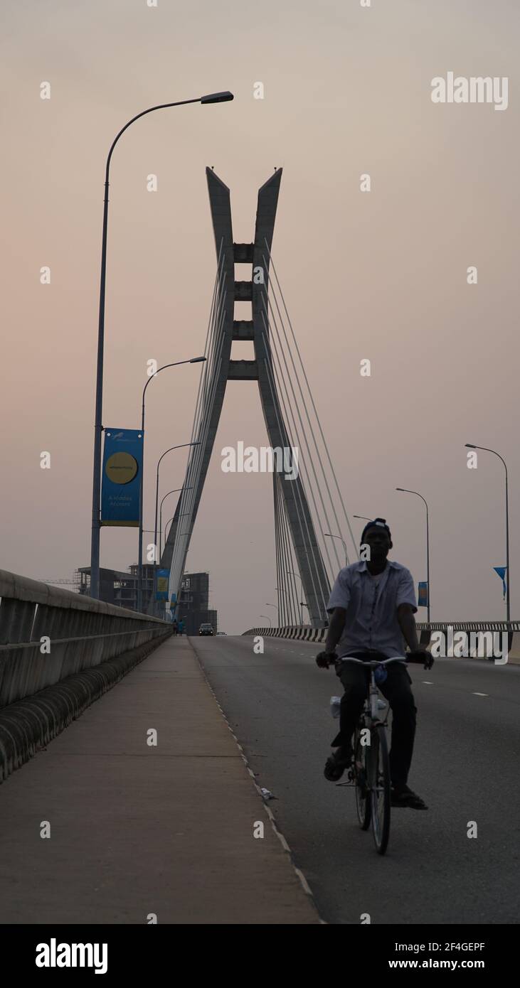 Pont de liaison Lekki - Ikoyi Banque D'Images