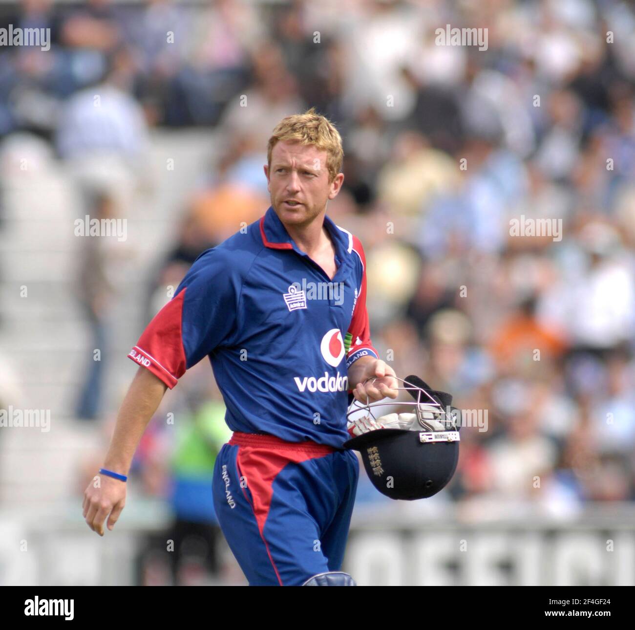 NAT WEST 1 JOUR INTERNATIONAL ANGLETERRE V INDE À L'OVALE 5/9/007 COLLINGWOOD APRÈS AVOIR ÉTÉ À COURT. PHOTO DAVID ASHDOWN Banque D'Images