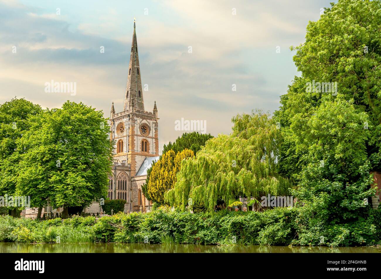 L'église de la Sainte et indivisible Trinité, Stratford-upon-Avon, Warwickshire, Angleterre Banque D'Images
