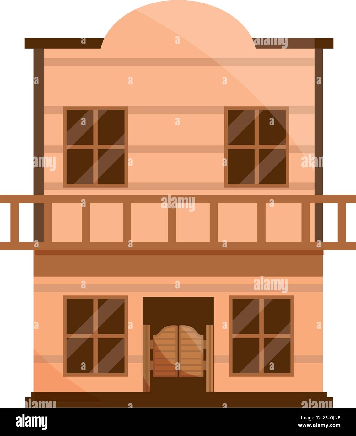 façade ancienne barre de saloon isolée Illustration de Vecteur