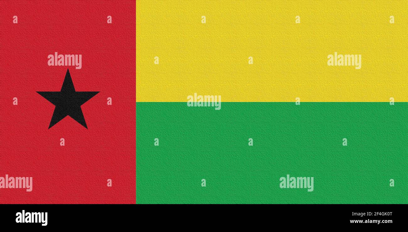 Drapeau vert rouge jaune avec etoile Banque de photographies et d