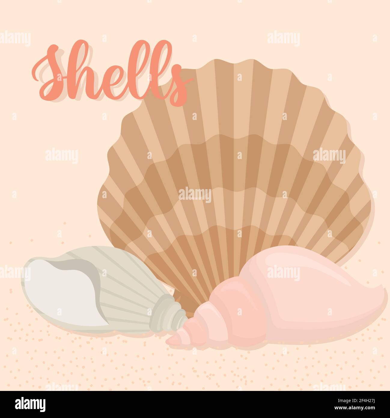 ensemble d'icônes seashell Illustration de Vecteur