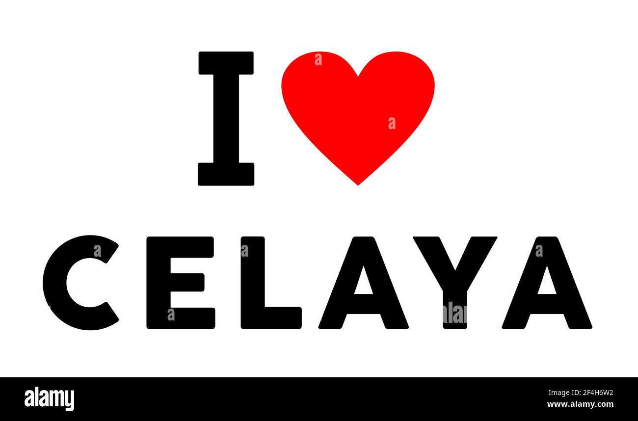 J'aime la ville de Celaya comme le symbole du tourisme de coeur de voyage Banque D'Images