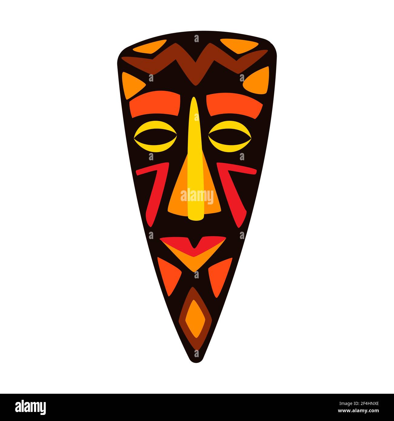 Illustration du masque africain stylisé. Décoration et décoration tribales. Illustration de Vecteur