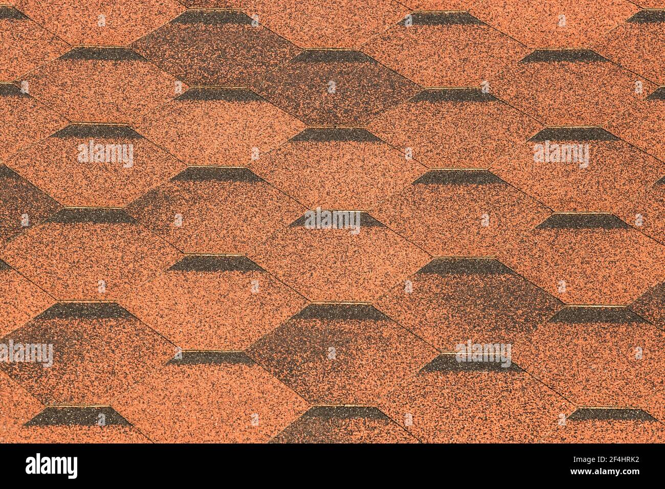 Arrière-plan de texture de toit de tuiles brun orange. Banque D'Images