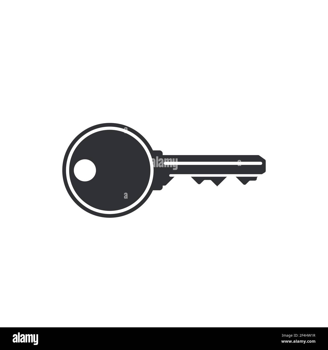 Icône simple noire de la clé de porte Illustration de Vecteur