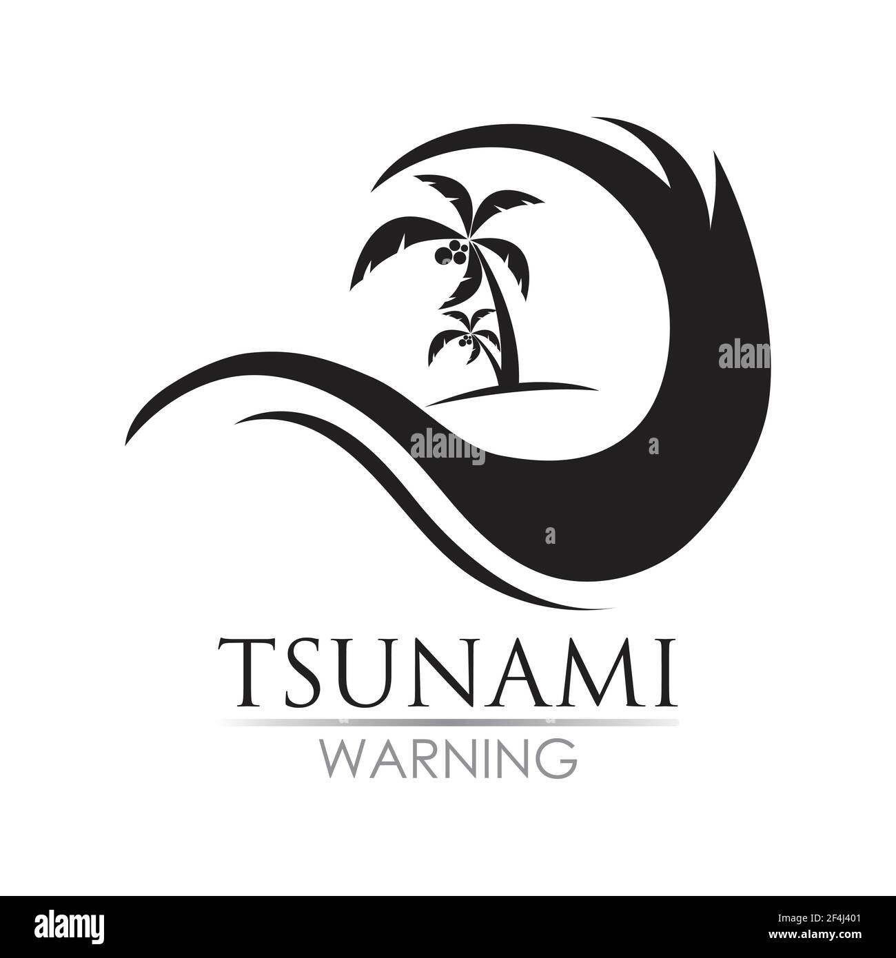 Logo tsunami design, vecteur, icône, modèle Wave tsunami Splash Water logo Illustration de Vecteur