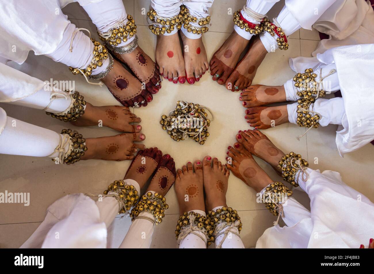 Kathak danse indienne classique Banque D'Images