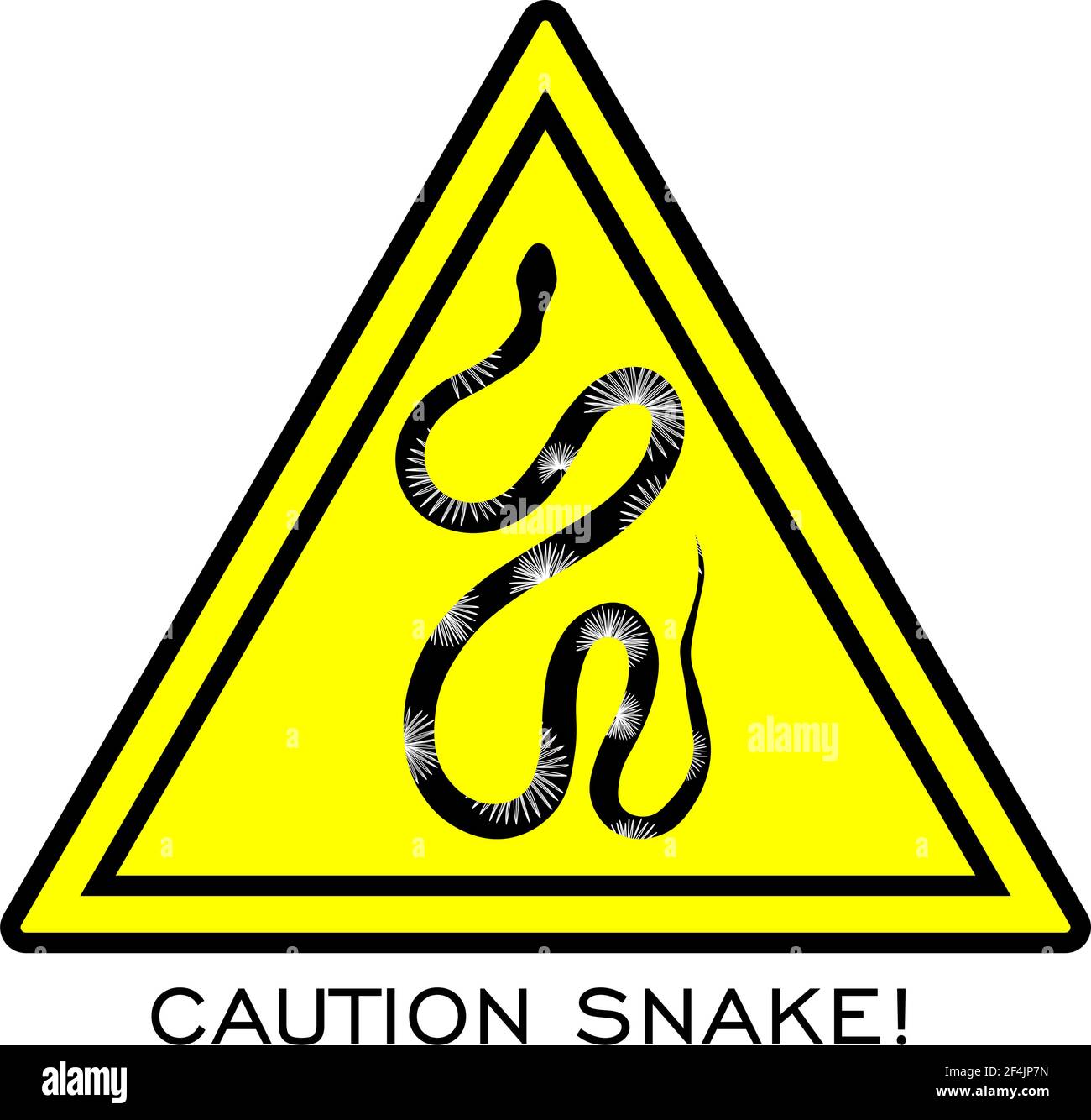 Panneau d'avertissement Snake. Danger, serpents toxiques. Illustration vectorielle. Illustration de Vecteur