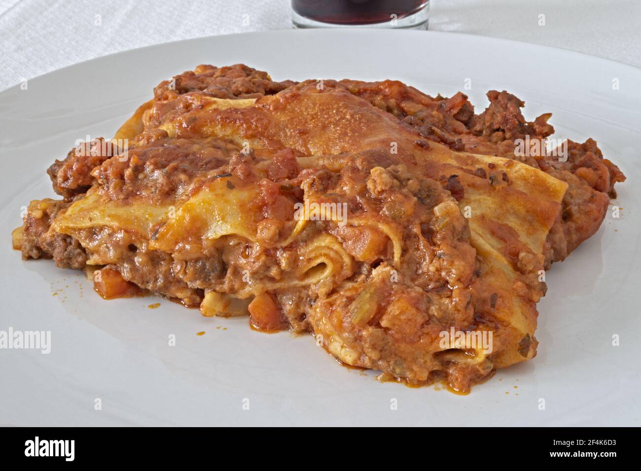 lasagnes al ragu di carne e pomodoro Banque D'Images
