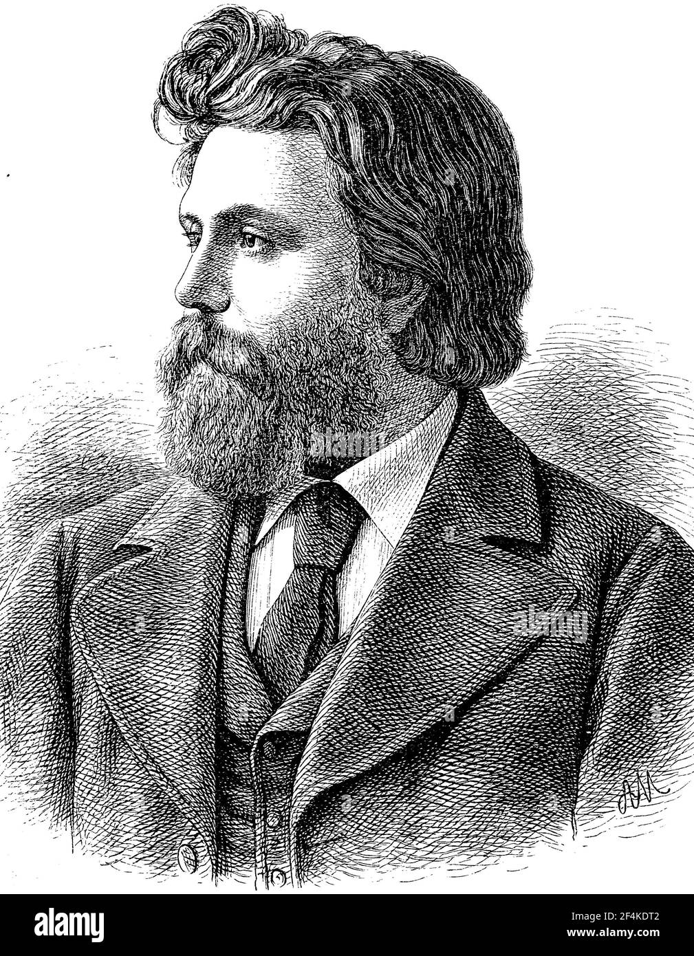 Adolf Donndorf, du 1889 von Donndorf, du 16 février 1835 au 20 décembre 1916, était un sculpteur allemand / Adolf Donndorf, ab 1889 von Donndorf, 16. Février 1835 - 20. Dezember 1916, war ein deutscher Bildhauer, Historisch, historique, numérique amélioration de la reproduction d'un original du 19ème siècle / digitale Reproduktion einer Originalvorlage aus dem 19. Jahrhundert Banque D'Images