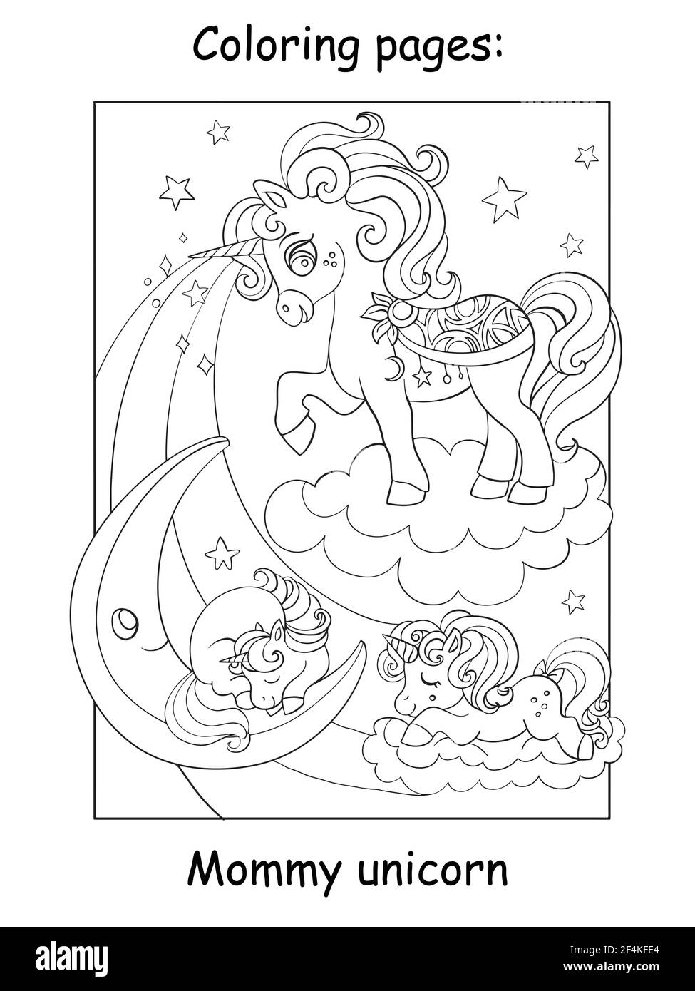 Maman Licorne Avec Deux Bebes En Sommeil Page De Livre De Coloriage Pour Les Enfants Illustration De Dessin Anime Vectoriel Isolee Sur Fond Blanc Pour Livre De Coloriage Image Vectorielle Stock Maman Licorne Avec Deux Bebes En Sommeil Page De Livre De Coloriage Pour Les Enfants Illustration De Dessin Anime Vectoriel Isolee Sur Fond Blanc Pour Livre De Coloriage Image Vectorielle Stock