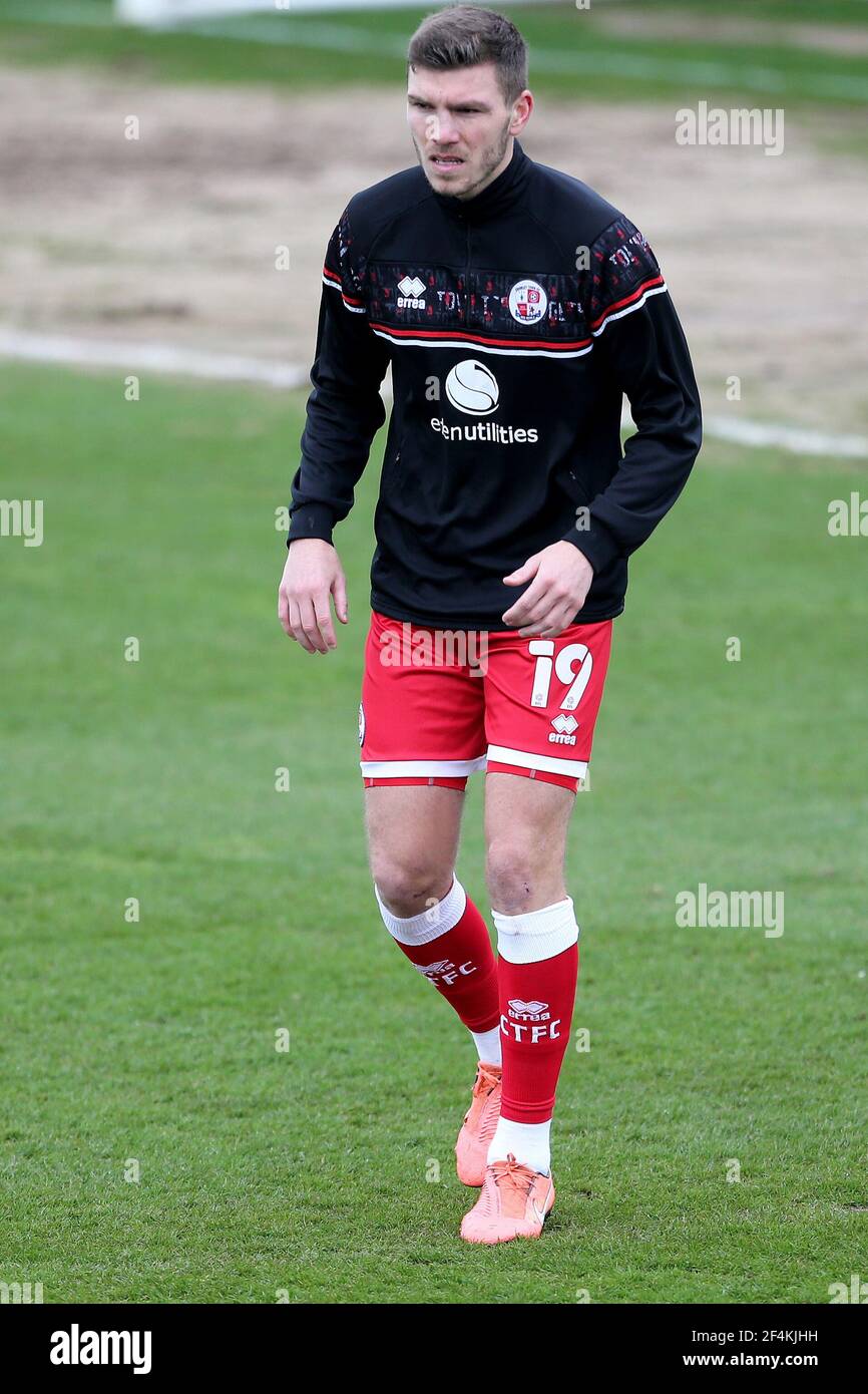 BARROW DANS FURNESS, ROYAUME-UNI. 20 MARS : Jordan Tunnicliffe de Crawley Town pendant le match Sky Bet League 2 entre Barrow et Crawley Town à la rue Holker, Barrow-in-Furness le samedi 20 mars 2021. (Credit: Mark Fletcher | MI News) Credit: MI News & Sport /Alay Live News Banque D'Images