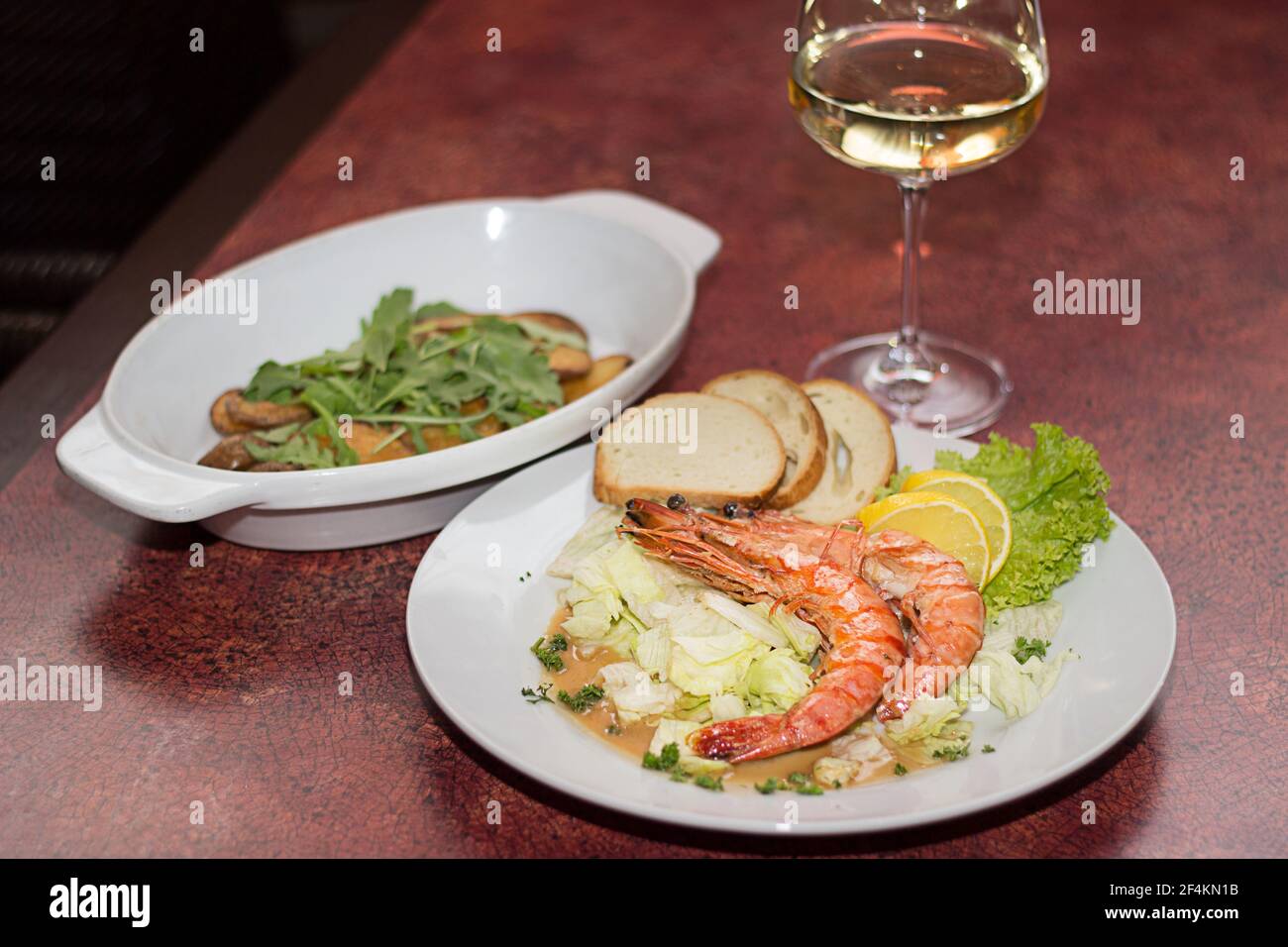 Fruits de mer dans le restaurant Banque D'Images