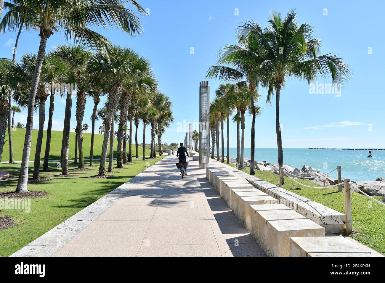 Miami Beach, South Pointe Park Pier, FL, États-Unis Banque D'Images