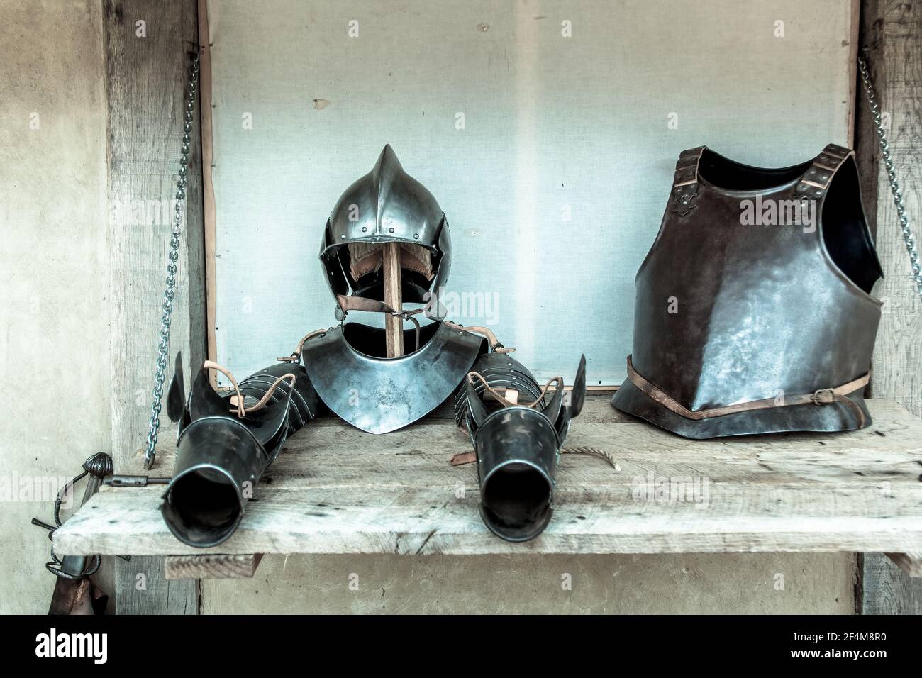Armure métallique typique du début du XVIIe siècle. Banque D'Images