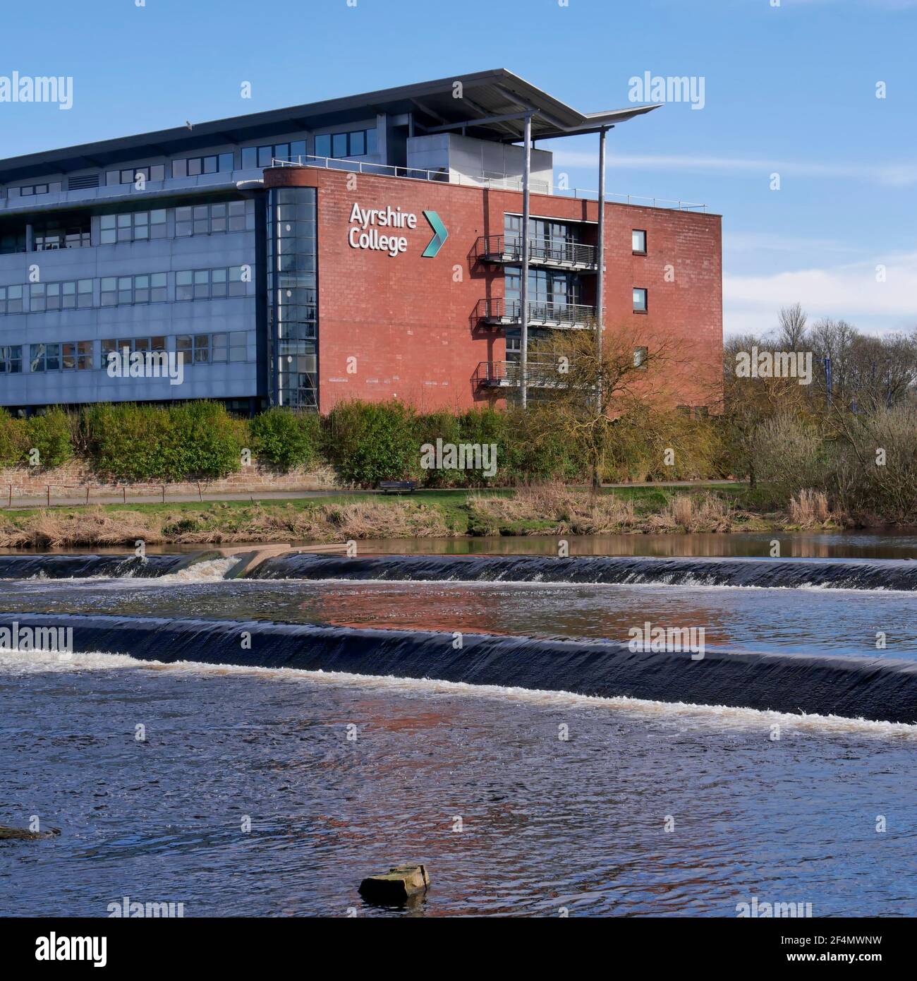 Ayrshire College, Ayr Campus, Riverside Building, Dam Park, Ayr, Ayrshire, Écosse, Royaume-Uni Banque D'Images