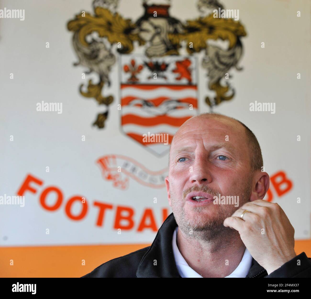 DIRECTEUR DE BLACKPOOL IAN HOLLOWAY 28/4/2010. PHOTO DAVID ASHDOWN Banque D'Images