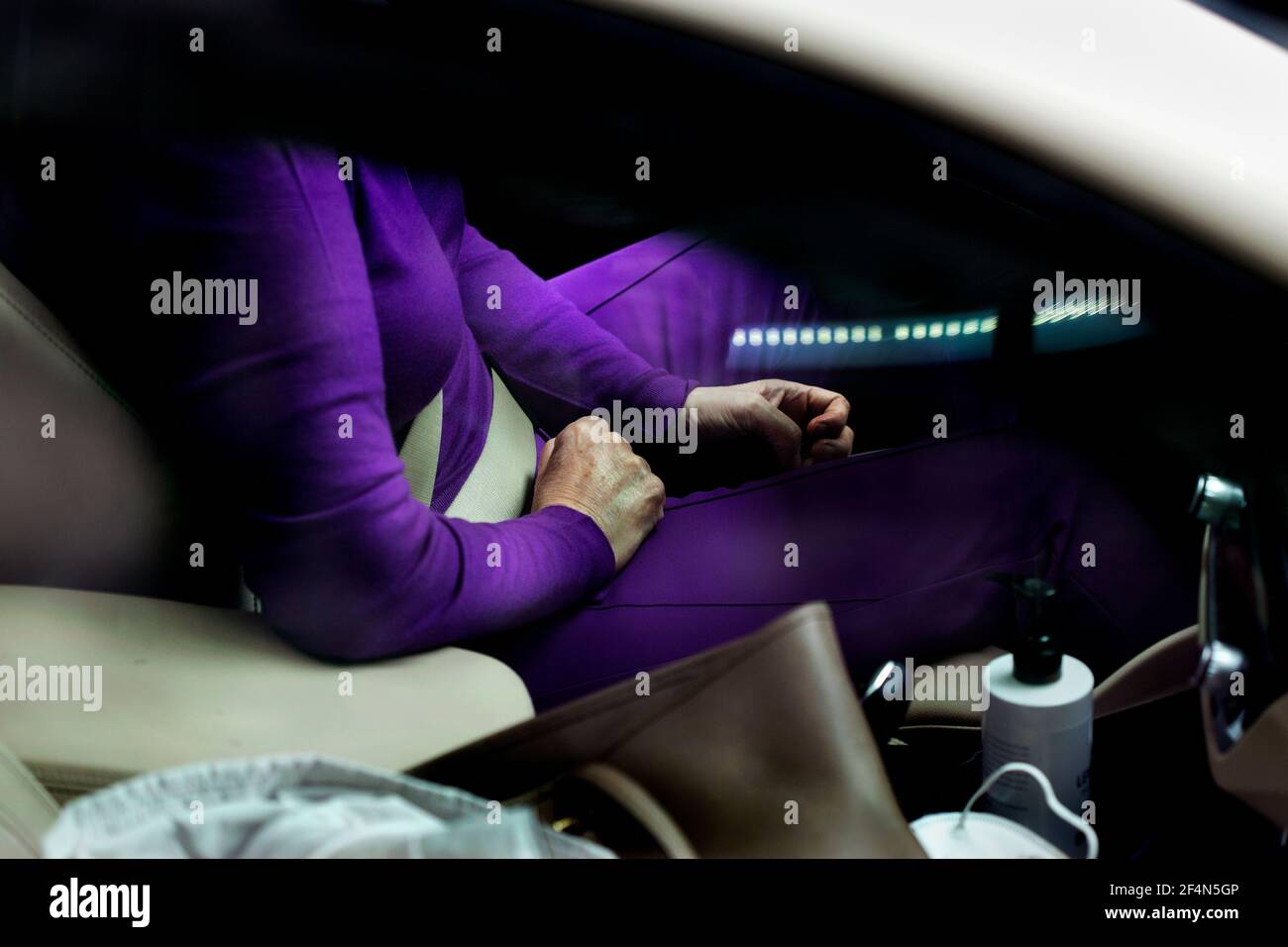 Pilote de femme mystère. Banque D'Images