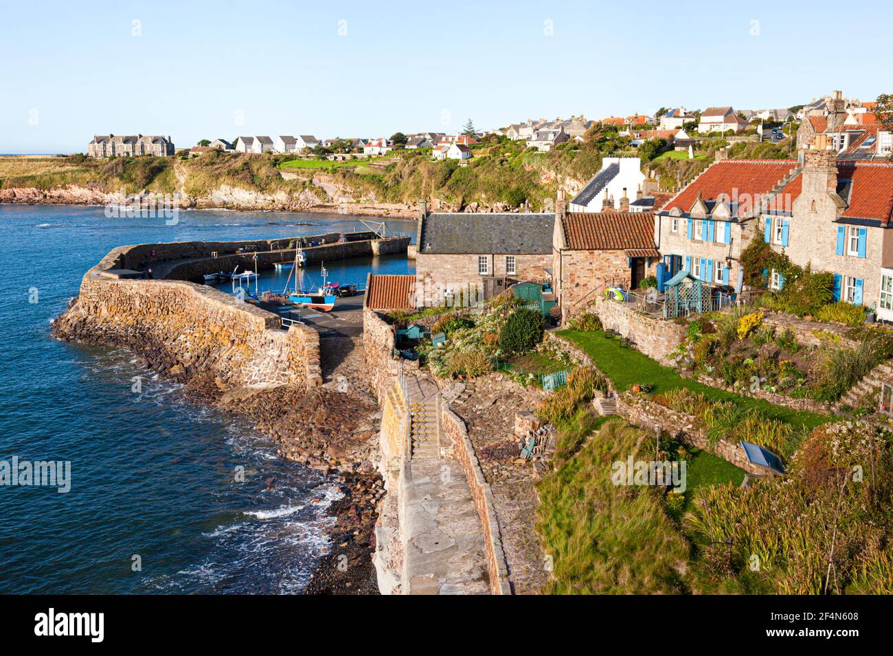 Lumière du matin sur le petit village de pêcheurs de Crail dans le Neuk est de Fife, en Écosse, au Royaume-Uni Banque D'Images