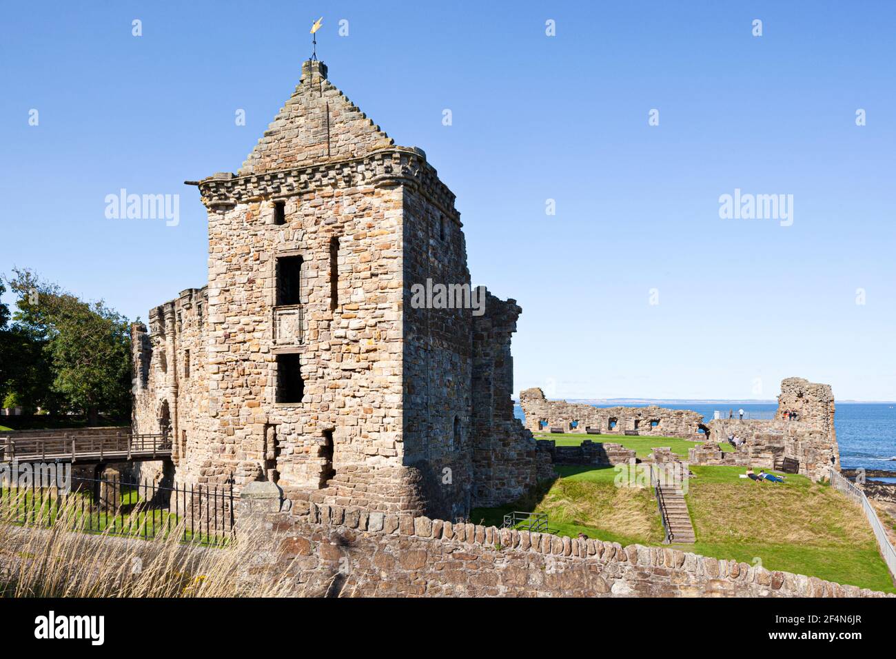 Les ruines du château de St Andrews, Fife, Écosse, Royaume-Uni Banque D'Images