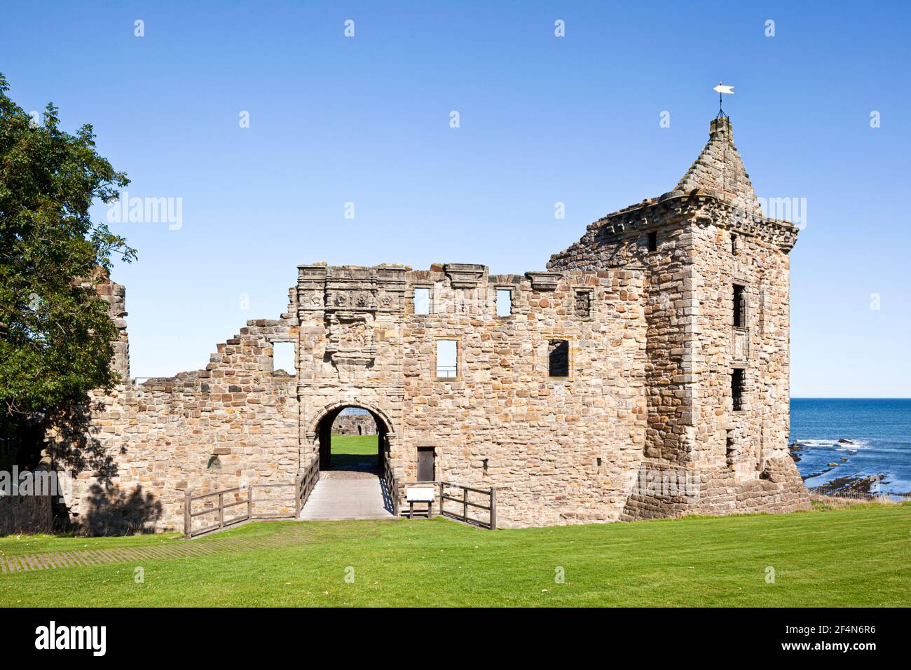 Les ruines du château de St Andrews, Fife, Écosse, Royaume-Uni Banque D'Images