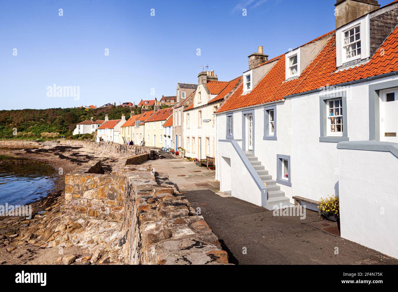 Gîtes traditionnels dans le village de pêcheurs de Pittenweem Neuk dans l'Est de Fife, Scotland UK Banque D'Images